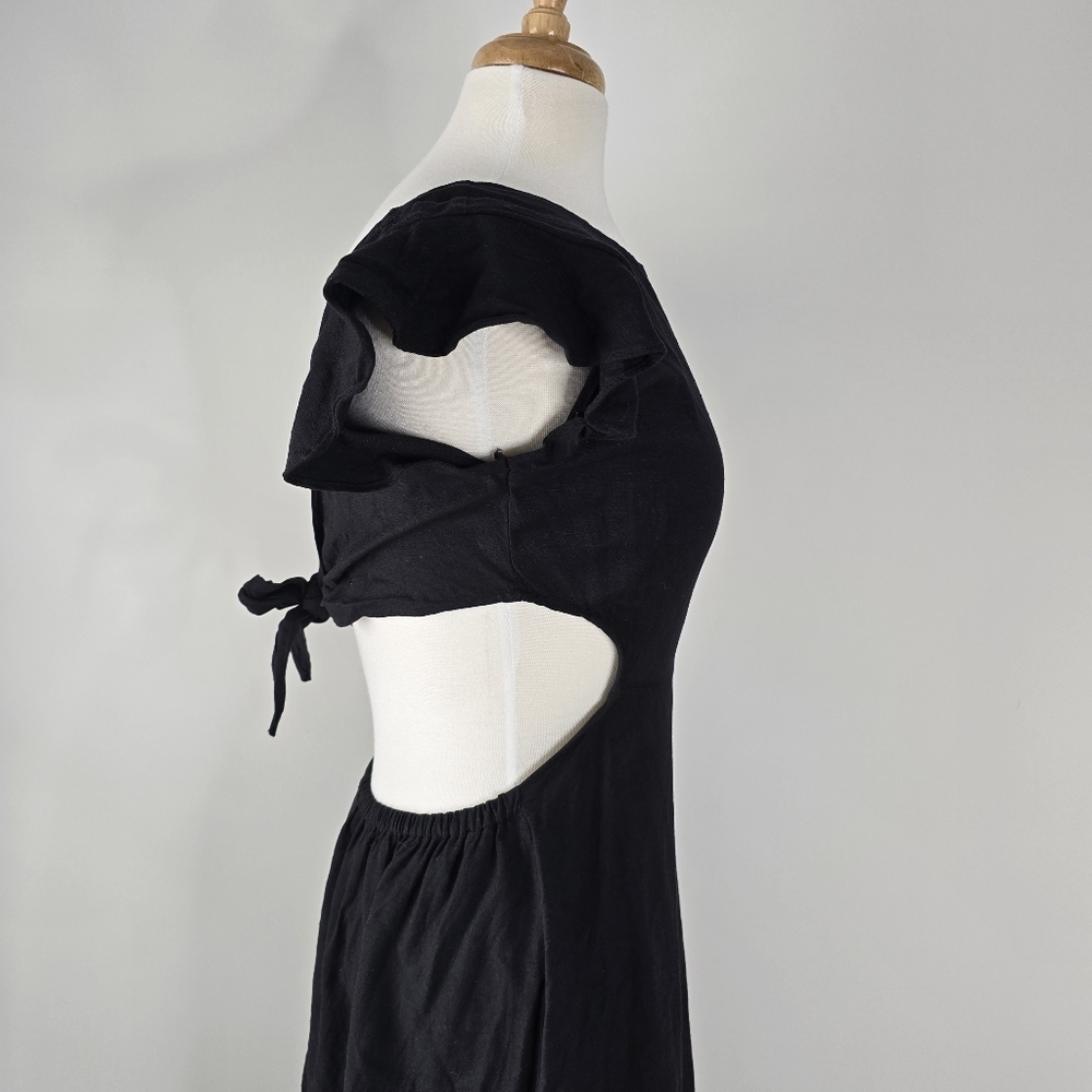 Jason Wu Open Back Linen Blend Tiered Hem Midi Su… - image 6